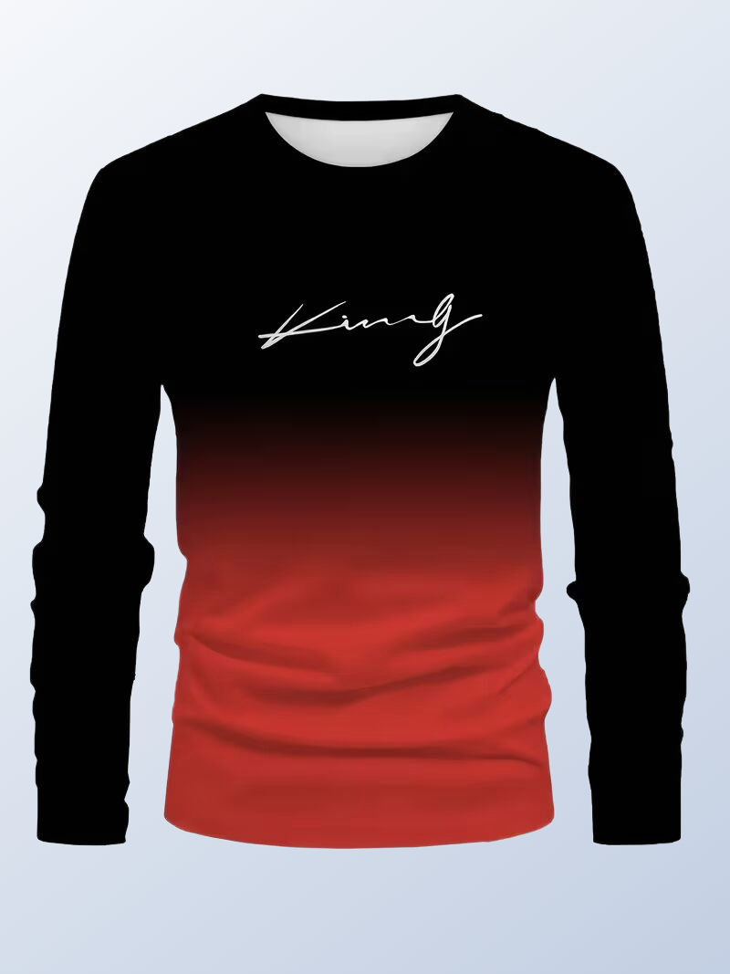 Men's Red Long Sleeve T-Shirt